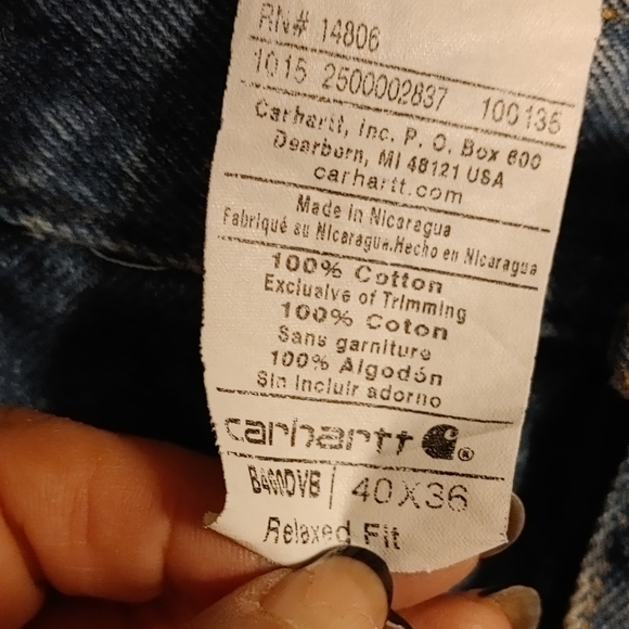Men's Carhartt Jeans relaxed fit 40x35 - Picture 6 of 7